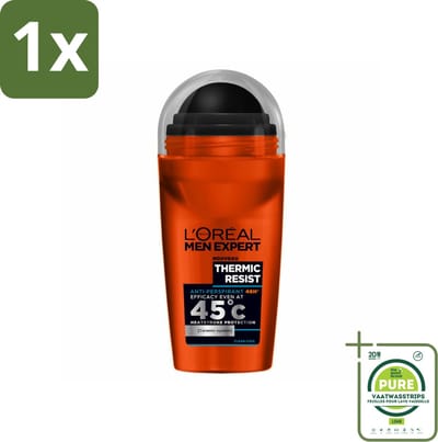 1 x L'Oréal Men Expert Deodorant Roller Thermic Resist 50 ml - Deodorant Voor Mannen - Thermische Bescherming - Anti-transpirant - Zweetbestrijding - Droge Oksels
