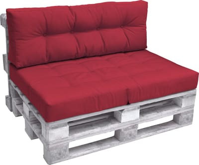 Beautissu Elements – Palletkussen 120x40cm - Rugkussen Rood in Matraskussen Kwaliteit