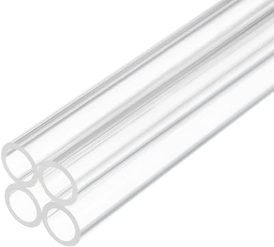 Dailygoods- Plastic Buis 10 Inch - Doorzichtige Acryl Buis - 10 mm x 14 mm - 4 Stuks - Waterleidingen - Goede Weerbestendigheid - Hoge Transparantie - Acrylbuis