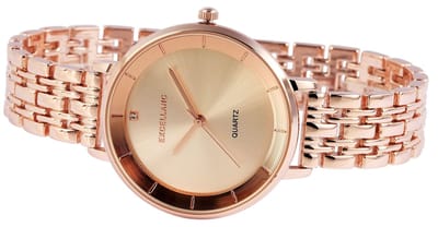 EXCELLANC-dameshorloge -rose kleurig-3 atm-diameter 35 mm-stalen band