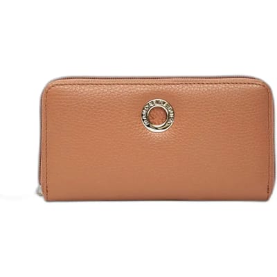 MANDARINA DUCK portemonnee Mellow Leather Zip Around Wallet Pecan Nut Lichtbruin