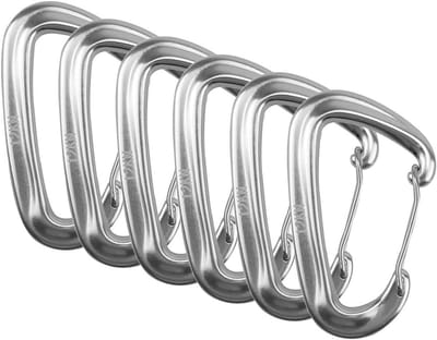 Karabijn Haken - Klimhaken Bevestiging - Outdoor Avontuur - Hoge Belasting Capaciteit - 81 x 48 mm - Zilver