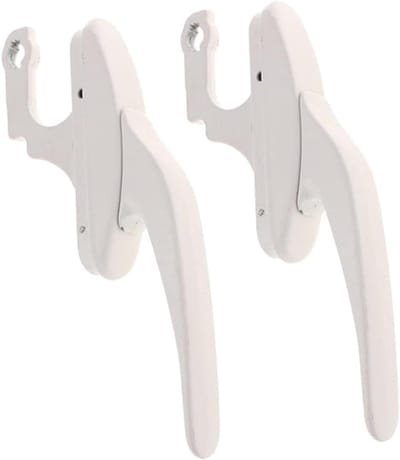 Raamslinger Set - Raamgrepen Sloten - Veiligheid Ramen - Eenvoudige Installatie - 64mm Gatafstand - Wit