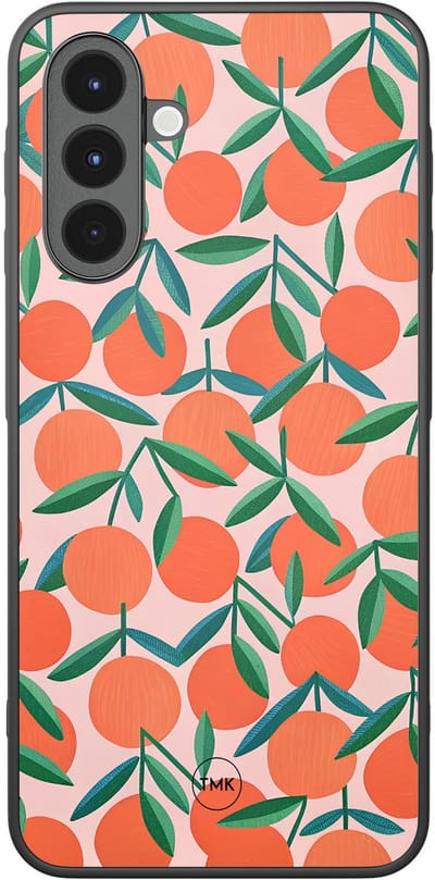 Hoesje geschikt voor Samsung Galaxy A16 - Sweet oranges - Oranje - TPU case - Print - Hardcase zwart telefoonhoesje
