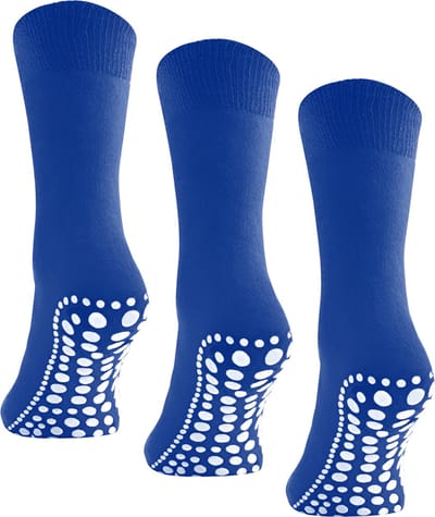 Budino® Huissokken Anti Slip - Dikke Antislip sokken - 1 paar - Gripsokken - Dikke Yoga Pilates Sokken - maat 35-38 - Kobalt Blauw