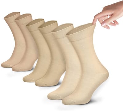 3-Pack Heren Sokken Zonder Elastiek - Comfortabele Katoenen Kousen Die Niet Afknellen