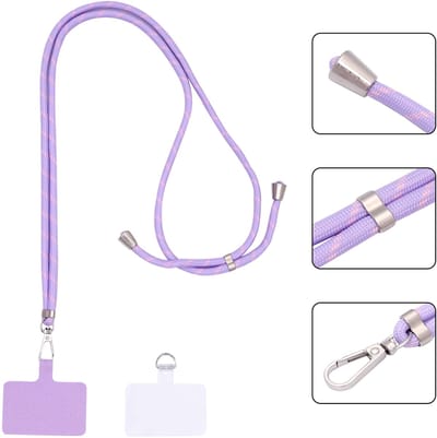 Casemania Universele Telefoonkoord - Lavender Twist - Verstelbare Telefoonketting - Crossbody Draagkoord Koord voor Telefoon - Lanyard Cord - Paars