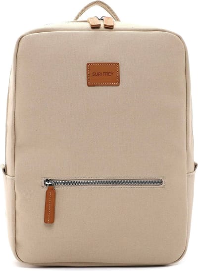 SURI FREY Laptop rugzak Rugzak met laptopvak Milly Backpack Sand Beige
