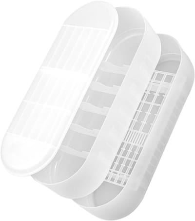 Batterijhouder Container - Batterij Opbergdoos - Batterijen Ordenen - Transparant Ontwerp - 28 cm Lengte - Doorzichtig
