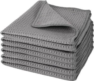Set van 6 Herbruikbare Microvezeldoeken 30 x 30 cm - Absorberende Schoonmaakdoeken voor Ramen, Keuken en Huishouden