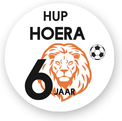 Traktatie Stickers Europees kampioenschap voetbal 6 jaar - Europees kampioen-Gepersonaliseerd - Sluitstickers - Kinderfeest Traktatie - Uitdelen - Uitdeeltraktatie - Traktatiestickers Pimp Studio