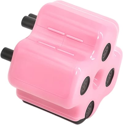 Rekenroller - Rekenspeelgoed Stempel - Wiskunde Oefenen - Dynamische Som Generator - 9 x 9 x 6 cm - Roze