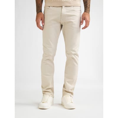 Petrol Industries - Heren Starling Straight Fit Gekleurde Denim Serpiente - Wit