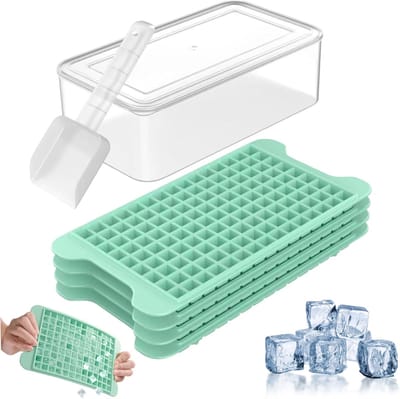 VHV - Diepvriesvorm - vierkante vorm 135 vakken - met deksel, makkelijk lossen, stapelbaar - voor meal prep, soep, saus en vriezer