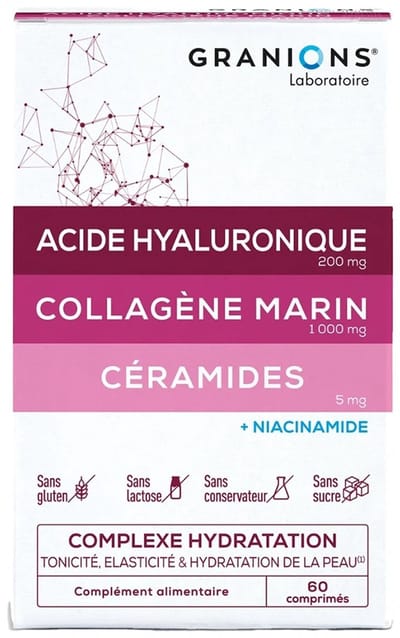 Granions Hydration Complex Toniciteit Elasticiteit & Hydratatie van de Huid 60 Tabletten