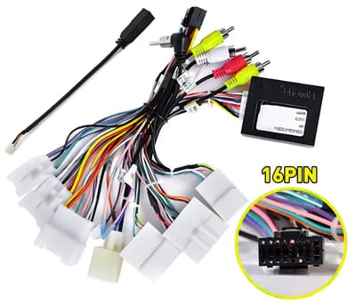 Iso kabelset met canbus decoder voor Android autoradio met Carplay, JBL versterker | Geschikt voor o.a. Toyota Corolla Verso Avensis Rav4 Auris Yaris Prius Hiace Hilux Cruiser | kabel adaptor stekker connector aansluiting verloopstekker | 2003 - 2020