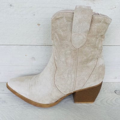 Korte cowboylaars beige Maat 41