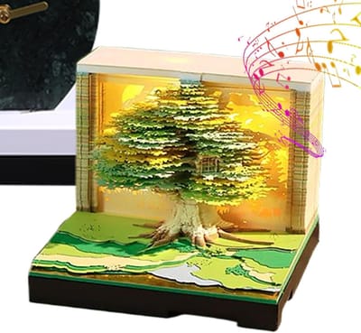 Kalender 2026 en Papieren Sculptuur Memo Pad | Decoratief Notitieblok voor School, Studenten en Vrije Tijd
