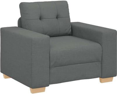 Fauteuil - Relaxzetel - Relaxstoel - Relaxfauteuil - Stoel - Met armleuning - Voor één Persoon - Fluweel - Donkergrijs