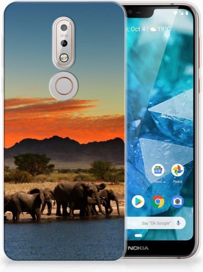 Nokia 7.1 TPU Hoesje Olifanten