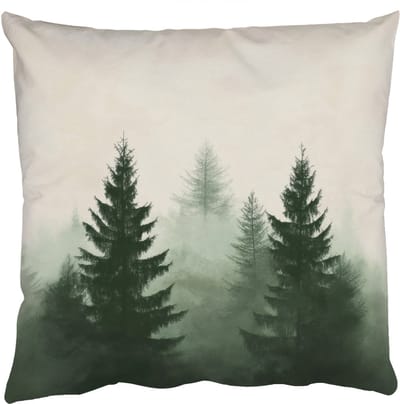 Sierkussens - Kussentjes Woonkamer - 50x50 cm - Sparren - Bomen - Groen - Beige