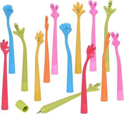 Set van 14 Flexibele Cartoon Balpennen voor Kinderen en Studenten - Ideaal voor Feestjes, School en Kantoor
