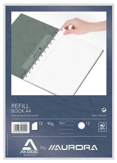 Aurora Adoc Vulling voor Schrift – A4 – Gelinieerd – 72 vel