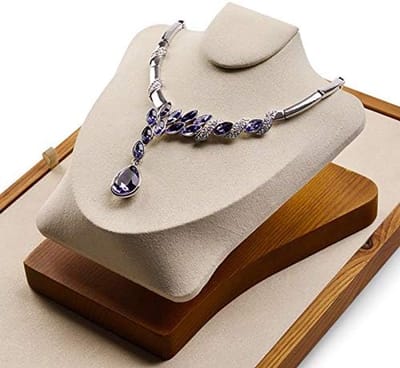 Sieraden Display - Hanger Bust - Sieraden Organiseren - Uniek Kunstwerk - 11.7 cm Hoog - Houtkleurig