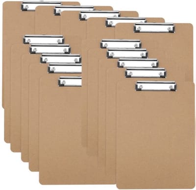 Allecto - A4-klembord - Houten klemborden - Laag profiel clip - Bruin