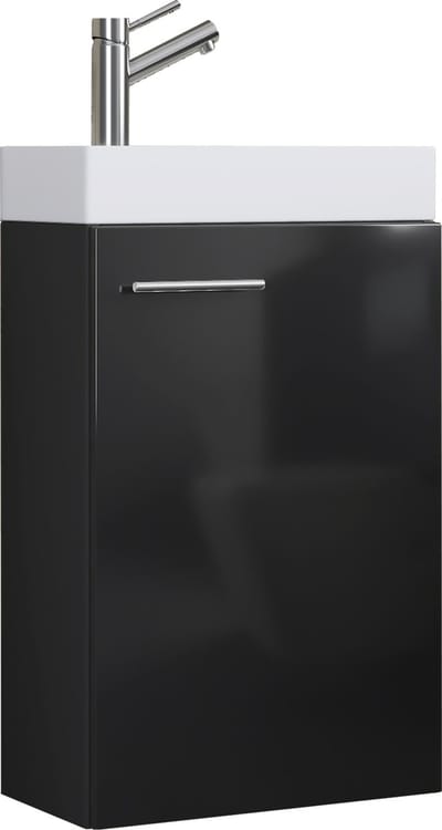 2-delige badkamermeubelset gastentoilet gastentoilet wastafel klein smal Slito