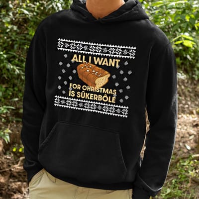 Foute Kerst Hoodie Zwart Alles Wat Ik Wol Foar Kryst Is Sukerbole XS - Uniseks Pasvorm - Kerstkleding Voor Dames & Heren
