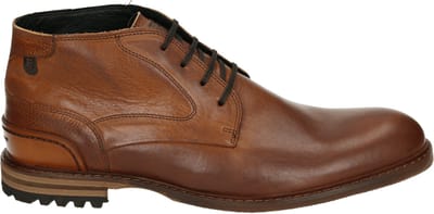 Floris van Bommel - CREPI 11.14 - Vrije tijd half-hoogHeren veterschoenHeren sneakers - Kleur: Cognac - Maat: 39.5