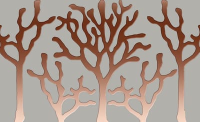 Tree Abstract Gray Photo Wallcovering