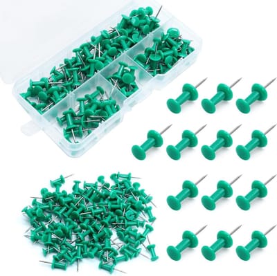 Plastic Pushpins - Duimspijkers Kaartpinnen - Decoratief Bevestigen - Milieuvriendelijk Kunststof - 200 stuks - Groen