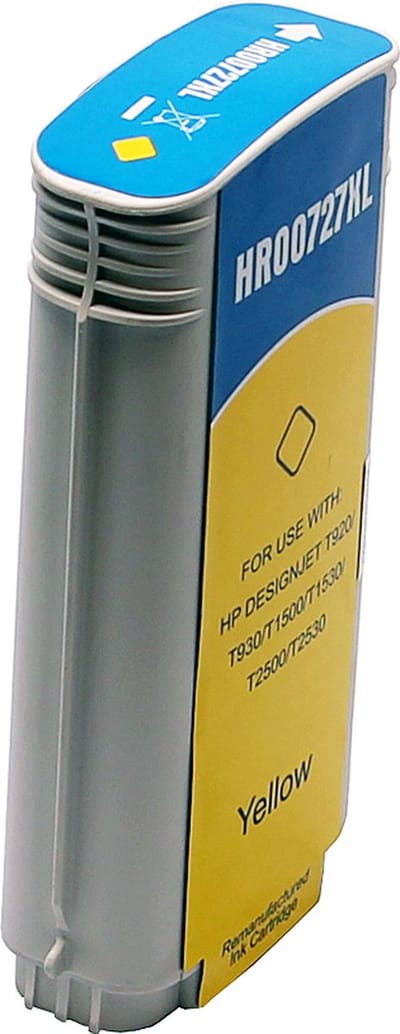 ABC huismerk inkt cartridge geschikt voor HP 730 geel Designjet T1600 T1600dr T1600ps T1700 T1700d T1700dr T1700ps T2600dr T2600ps