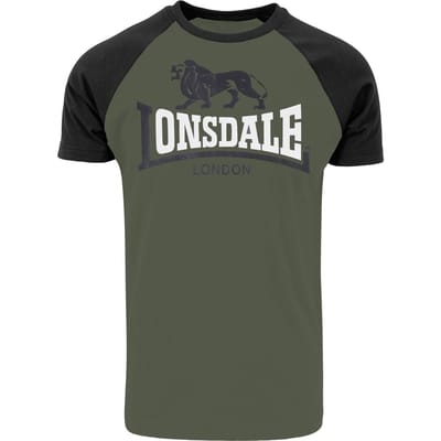 Lonsdale London T-shirt - Magilligan - M tot 3XL - voor Mannen - olijf-zwart