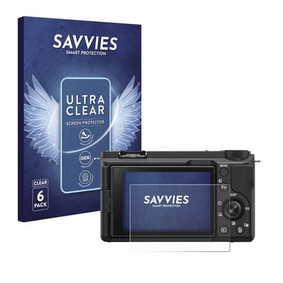 Savvies - Screenprotector voor Sony Alpha ZV-E10 II - Folie Beschermfolie transparant 6 Stuks
