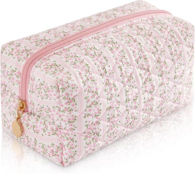 Tas Reis Necessaire Voor Dames Kleine Cosmetica Zak Leuk Gewatteerd Katoenen Make-uptasje Voor Handtas Noodzakje Voor School