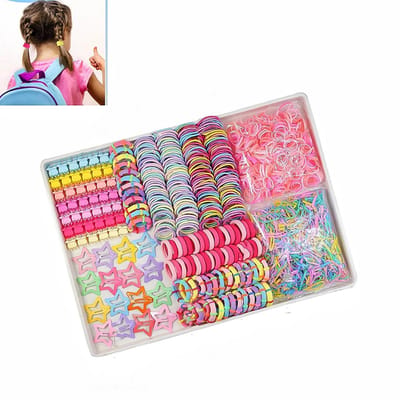 872 stuks Elastische haarelastiek voor kinderen - met staartontwerp - Dunne haarelastiek voor meisjes - Haarclip, haarspeld, haaraccessoire -13cm *17cm *3cm - Geschikt voor haarstyling voor kleine meisjes - Meerdere kleuren.