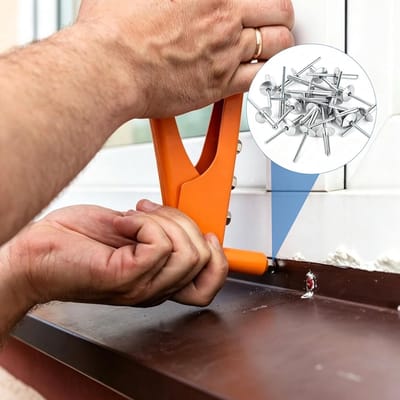 100 stuks aluminium klinknagels, blindklinknagels met grote flens, M4,8 x 20 mm, scheurklinknagels voor metaal, plaatwerk, houtbewerking, meubels, automobiel- en machinebouw (zilver)