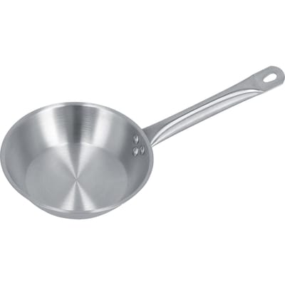 Roestvrijstalen Koekenpan Enkele Handgreep Koekenpan Kookgerei voor Thuis Inductiekookplaat 9.4x2.0in gray