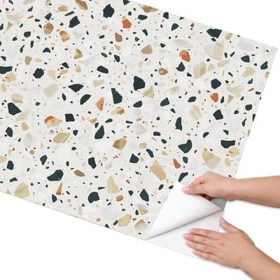 Coloray Meubel Wrap Folie - Beige Meubelfolie - 75x150 cm - Plakfolie Meubels Aardewerk - Decoratiefolie Zelfklevend - Minimalist Meubelfolie - Meubelfolie Zelfklevend - Badkamer decoratie - Texturen