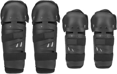 Set van 4 Beschermers voor Motorfiets: Knie- en Elleboogbeschermers voor Veiligheid en Comfort