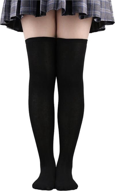 Go Go Gadget - UNISEX-Kniekousen/Overknee-Zwarte Lange-Sokken