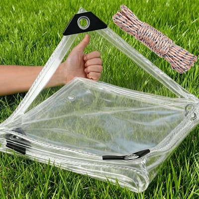Transparant Zeil - Afdekzeil PVC - Bescherming Buiten - Scheurbestendig PVC - 150 x 220 cm - Transparant