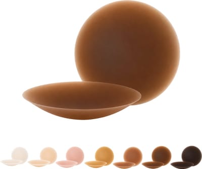 BOOBEES Silicone Nipple Covers - Size M - 10cm - Cacao