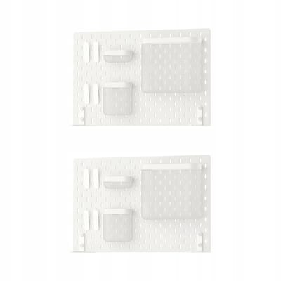 2x Perforatiebord Wit 56x37 cm - Praktische Wanddecoratie