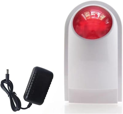 Outdoor Strobe Sirene - Alarm Sirene Stroboscoop - Huis Beveiligen - 433Mhz Compatibel - 110 Decibel - Wit
