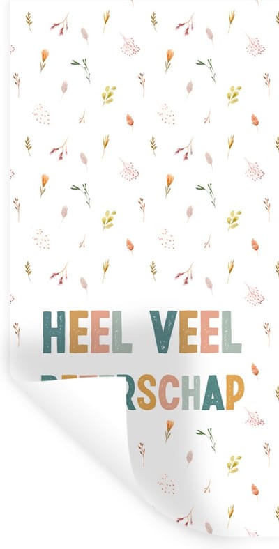 Muurstickers - Sticker Folie - Get well soon - Spreuken - Planten - Pastel - 40x80 cm - Plakfolie - Muurstickers Kinderkamer - Zelfklevend Behang - Zelfklevend behangpapier - Stickerfolie