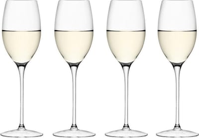 L.S.A. Wine Wijnglazen Wit - 340 ml - Set van 4 Stuks